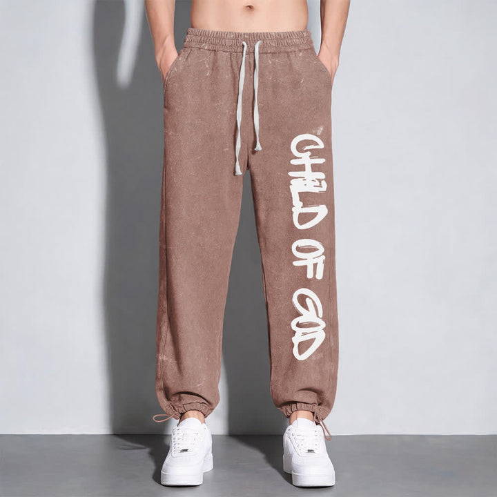 Christianartworkshop Graffiti Child Of God Statement Washed Sweatpants - image 16