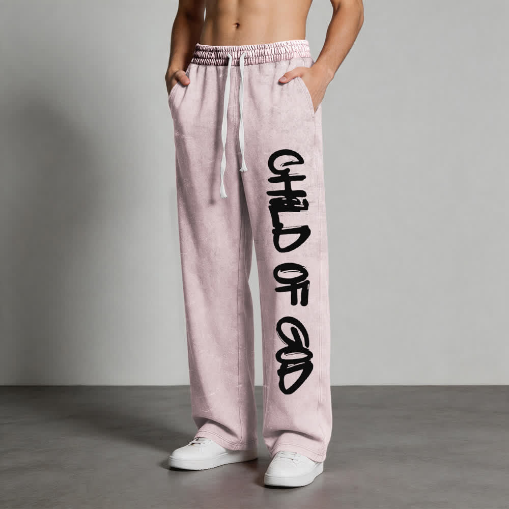 Christianartworkshop Graffiti Child Of God Statement Washed Sweatpants - image 23