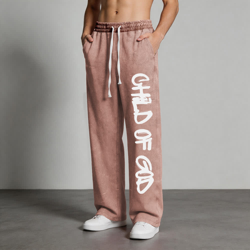 Christianartworkshop Graffiti Child Of God Statement Washed Sweatpants - image 15
