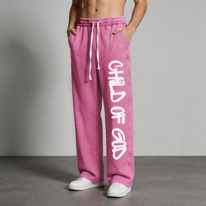 Christianartworkshop Graffiti Child Of God Statement Washed Sweatpants - image 19