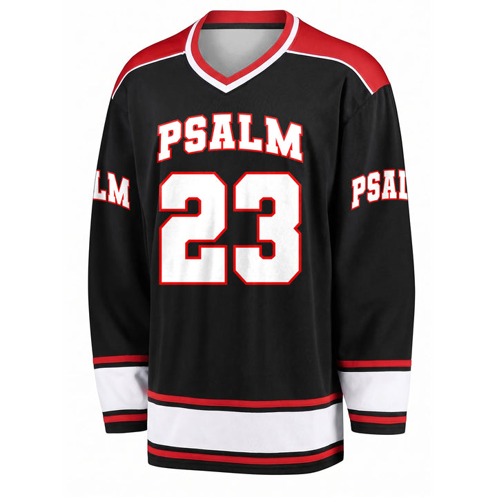 Christianartworkshop PSALM 23 Faith-Inspired Long Sleeve Hockey Jersey - image 1