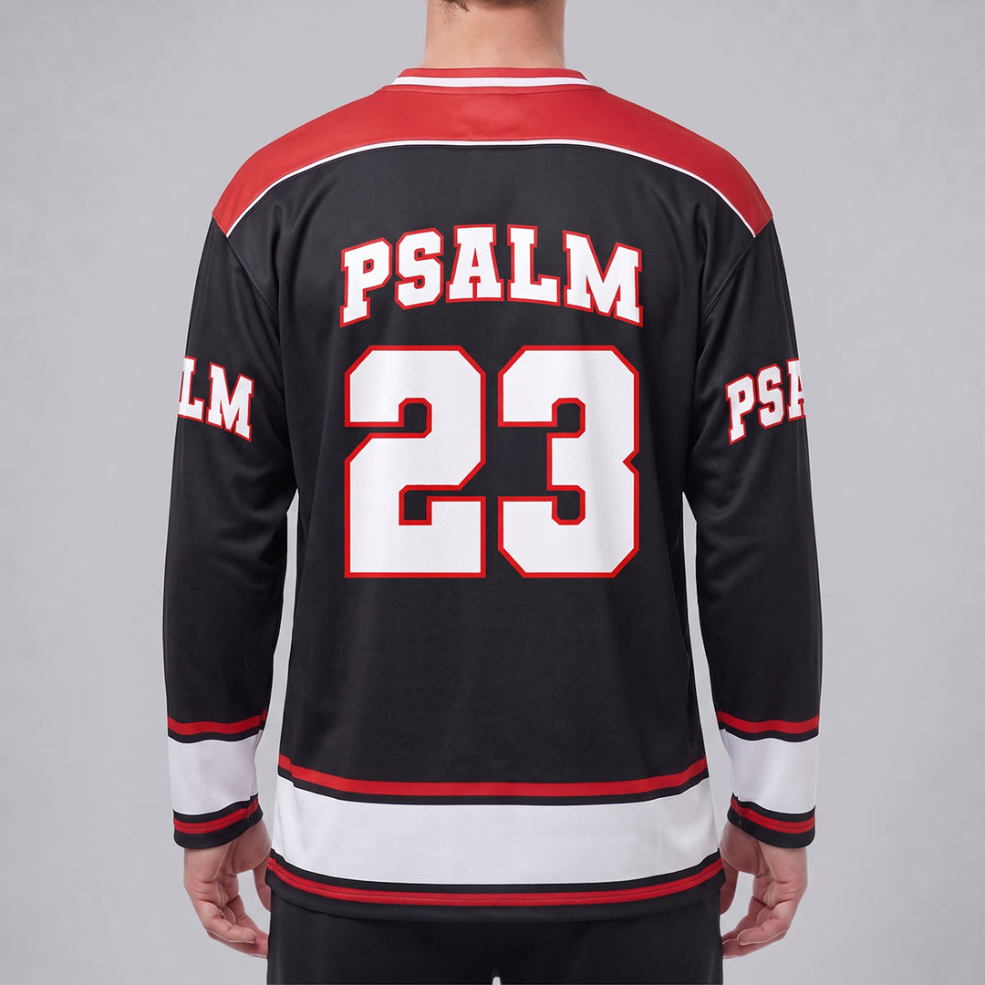 Christianartworkshop PSALM 23 Faith-Inspired Long Sleeve Hockey Jersey - image 4