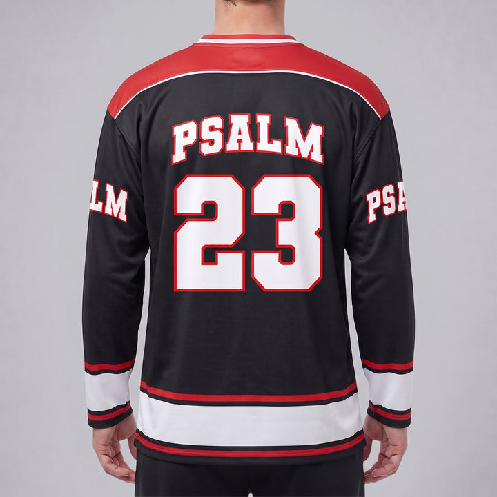 Christianartworkshop PSALM 23 Faith-Inspired Long Sleeve Hockey Jersey - image 4