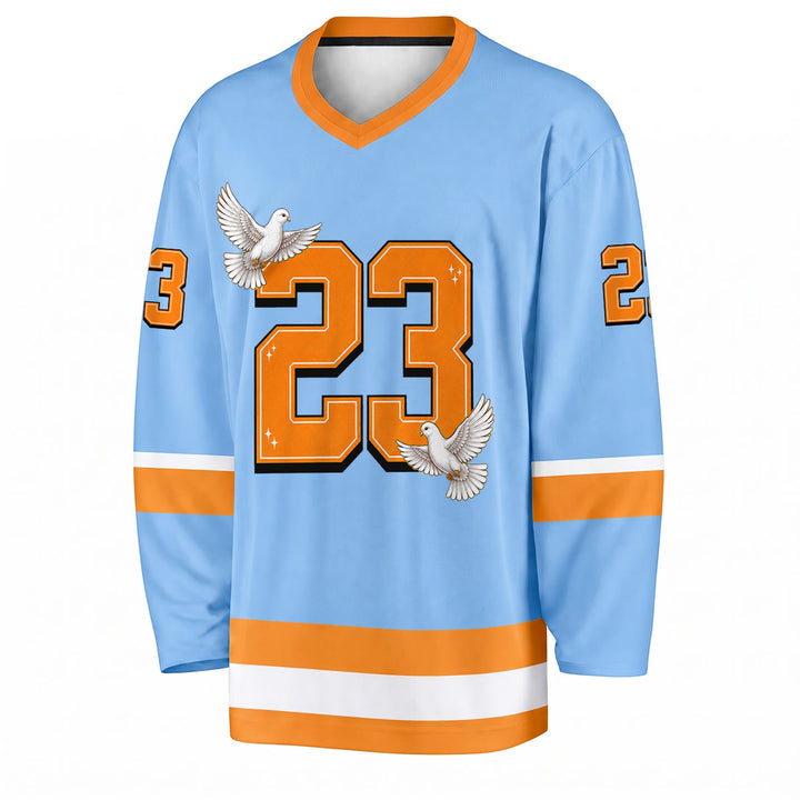Christianartworkshop Faith Over Fear Psalm 23 Long Sleeve Hockey Jersey - image 1