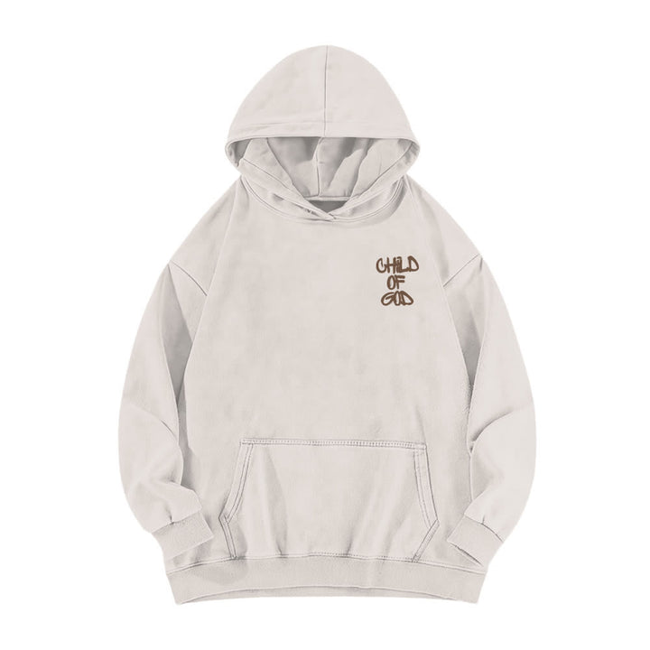 Christianartworkshop Inspirational Child Of God Psalm 23 Front & Back Print Fleece Washed Hoodie - image 2