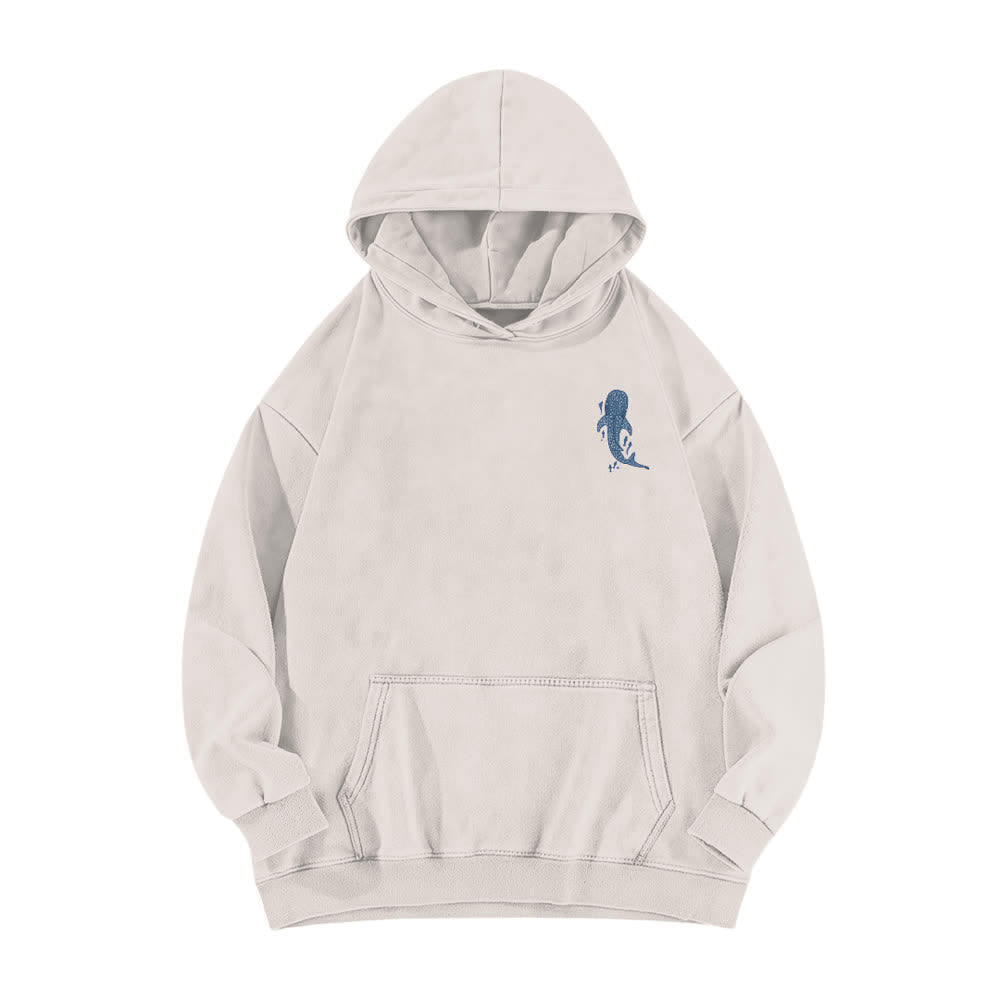 Christianartworkshop Deep Waters Isaiah 43:2 Whale Shark Washed Hoodie - image 2