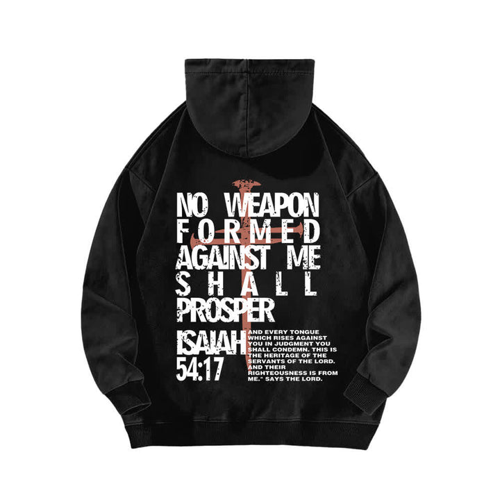 Christianartworkshop No Weapon Formed Against Me Washed Hoodie - image 1