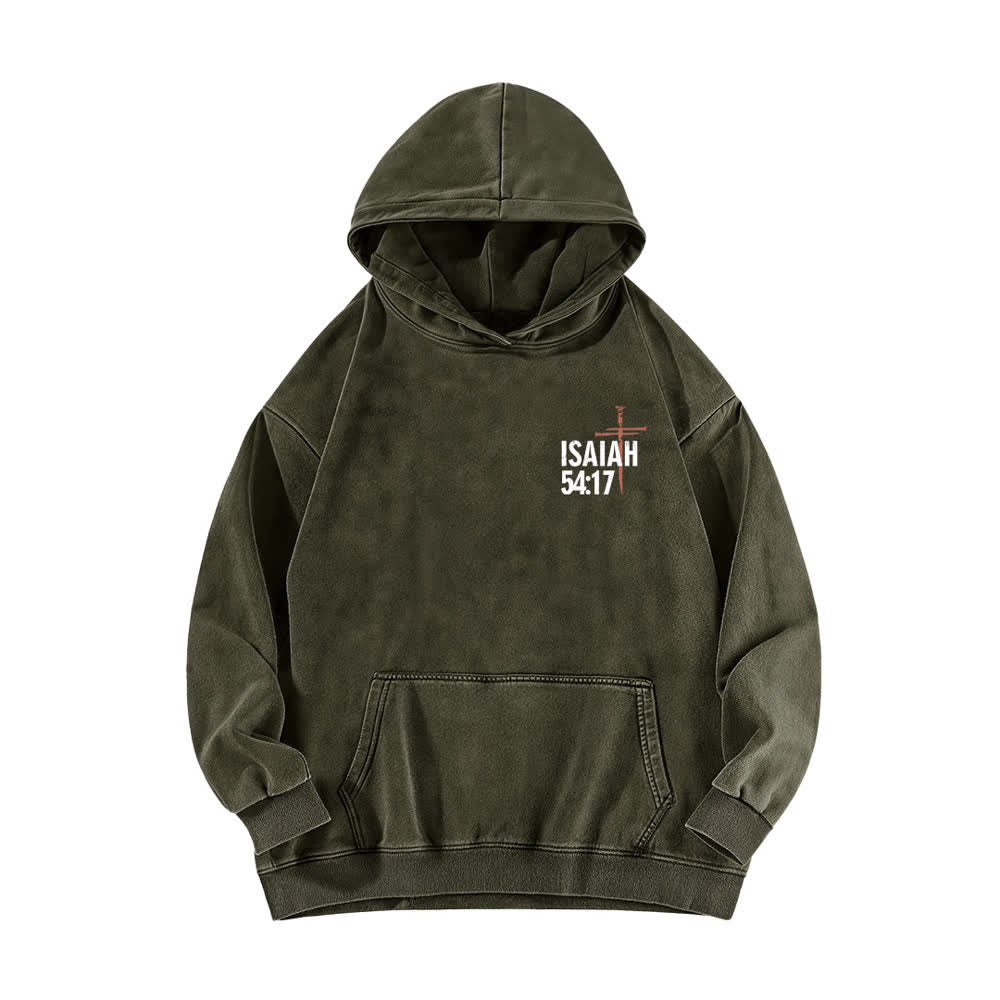 Christianartworkshop No Weapon Formed Against Me Washed Hoodie - image 11