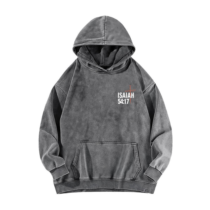 Christianartworkshop No Weapon Formed Against Me Washed Hoodie - image 8