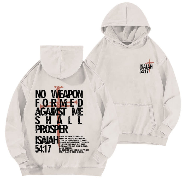 Christianartworkshop No Weapon Formed Against Me Washed Hoodie - White - 5XL - image 3