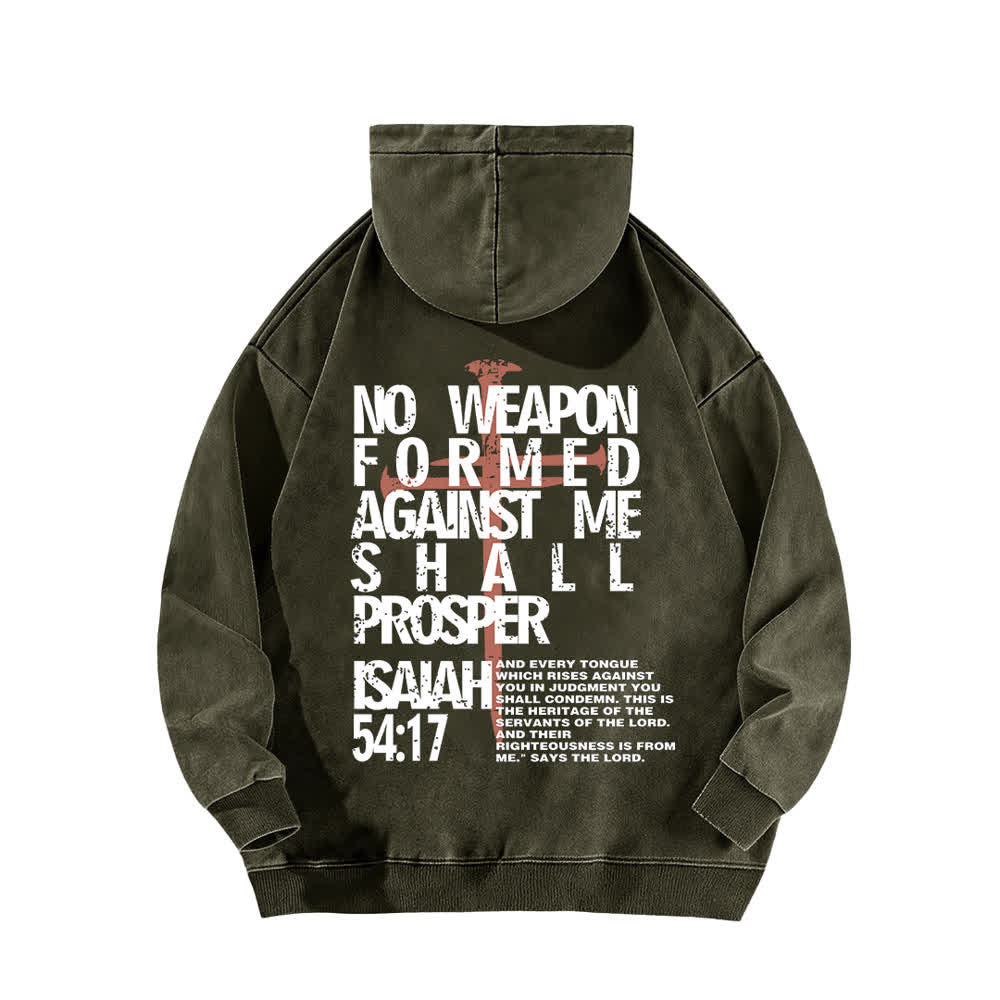 Christianartworkshop No Weapon Formed Against Me Washed Hoodie - image 10