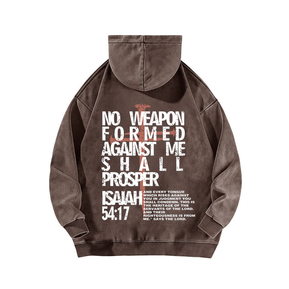 Christianartworkshop No Weapon Formed Against Me Washed Hoodie - image 13