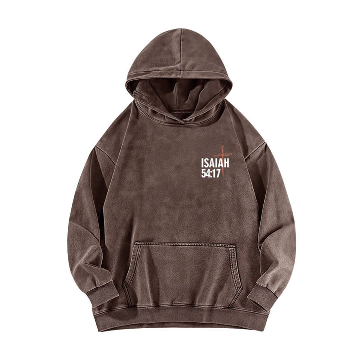 Christianartworkshop No Weapon Formed Against Me Washed Hoodie - image 14