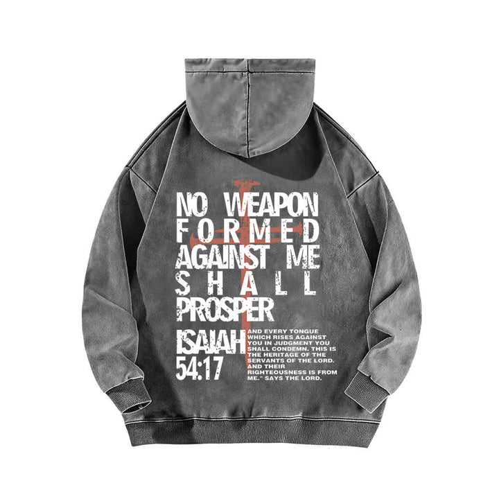 Christianartworkshop No Weapon Formed Against Me Washed Hoodie - image 7