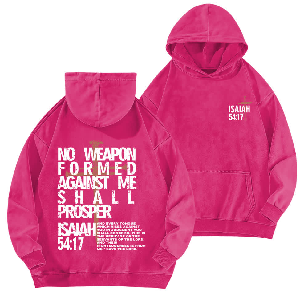 Christianartworkshop No Weapon Formed Against Me Washed Hoodie - Rose - 5XL - image 15