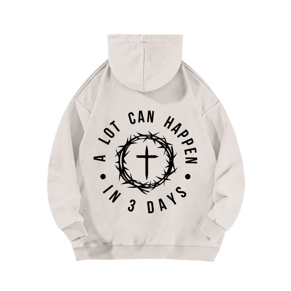 Christianartworkshop A Lot Can Happen In 3 Days Thorn Cross Washed Hoodie - image 10
