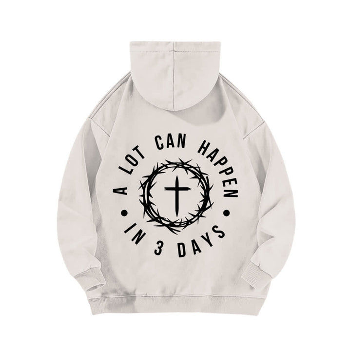 Christianartworkshop A Lot Can Happen In 3 Days Thorn Cross Washed Hoodie - image 10