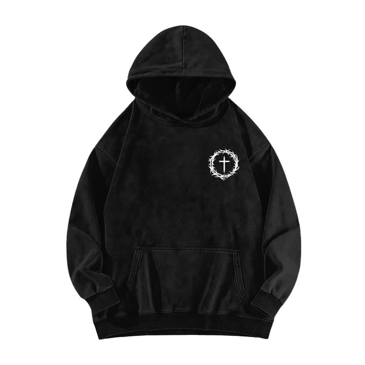 Christianartworkshop A Lot Can Happen In 3 Days Thorn Cross Washed Hoodie - image 2