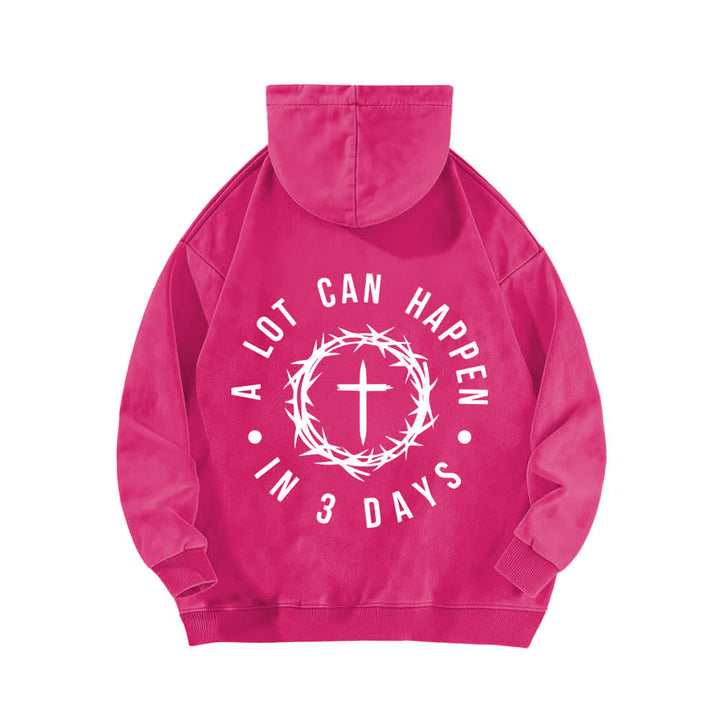 Christianartworkshop A Lot Can Happen In 3 Days Thorn Cross Washed Hoodie - image 16
