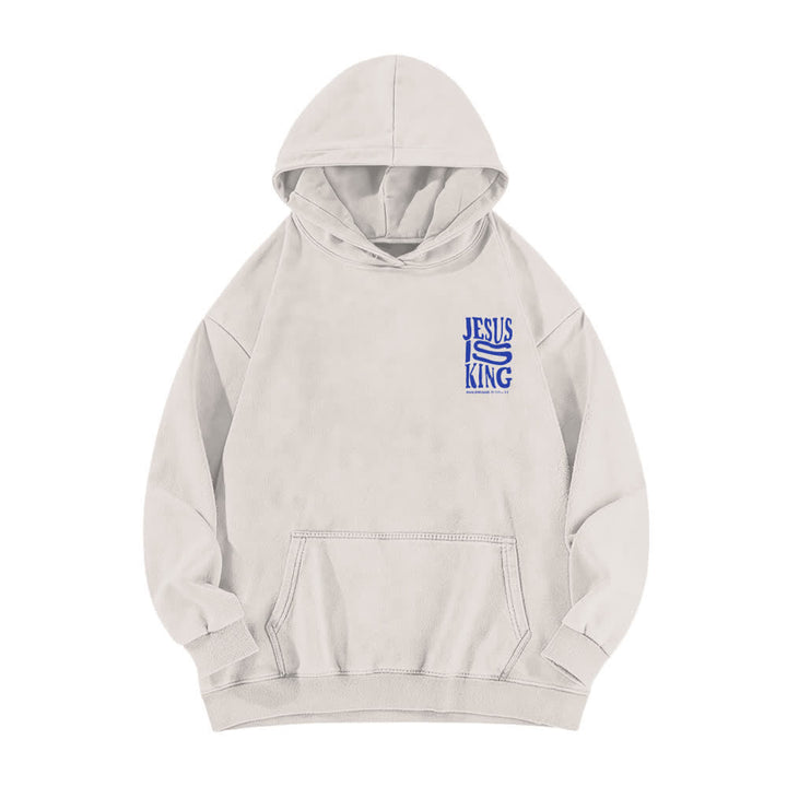 Christianartworkshop Jesus Is King Front And Back Print Washed Hoodie - image 14