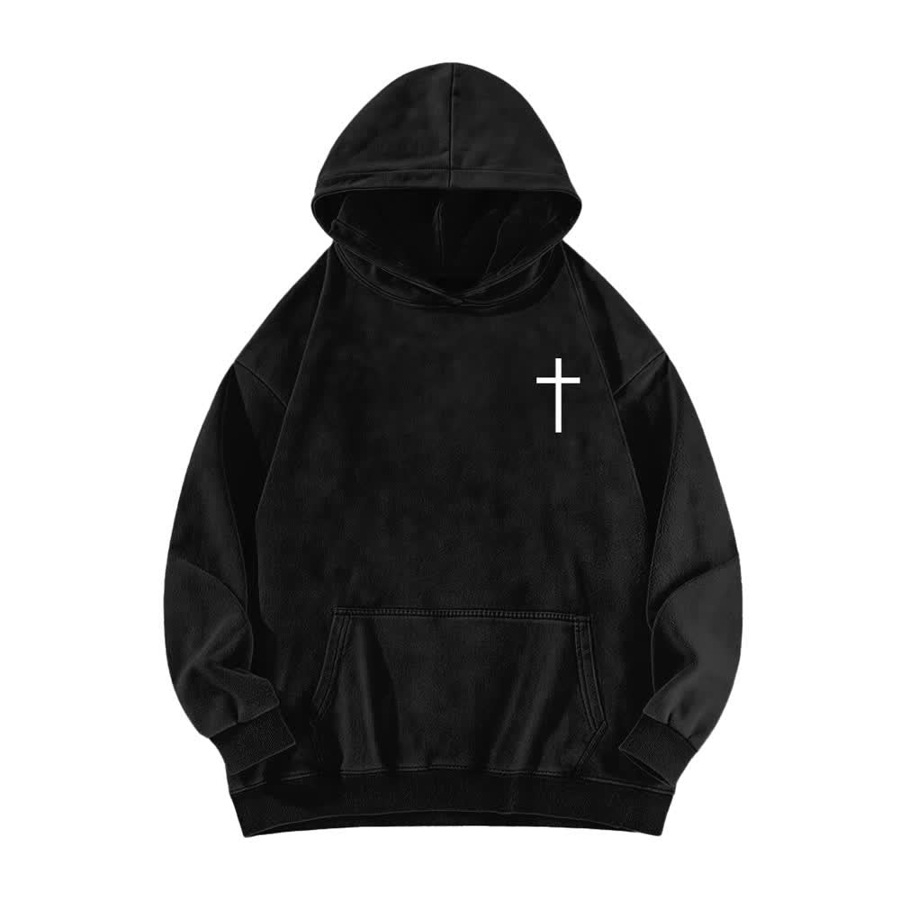 Christianartworkshop Jesus Is King Crown Of Thorns Washed Hoodie - image 5
