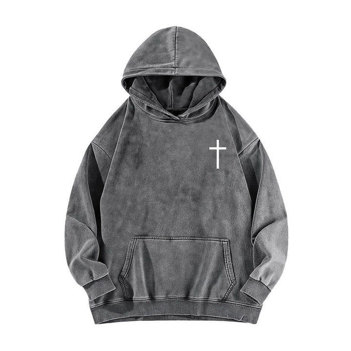 Christianartworkshop Jesus Is King Crown Of Thorns Washed Hoodie - image 8