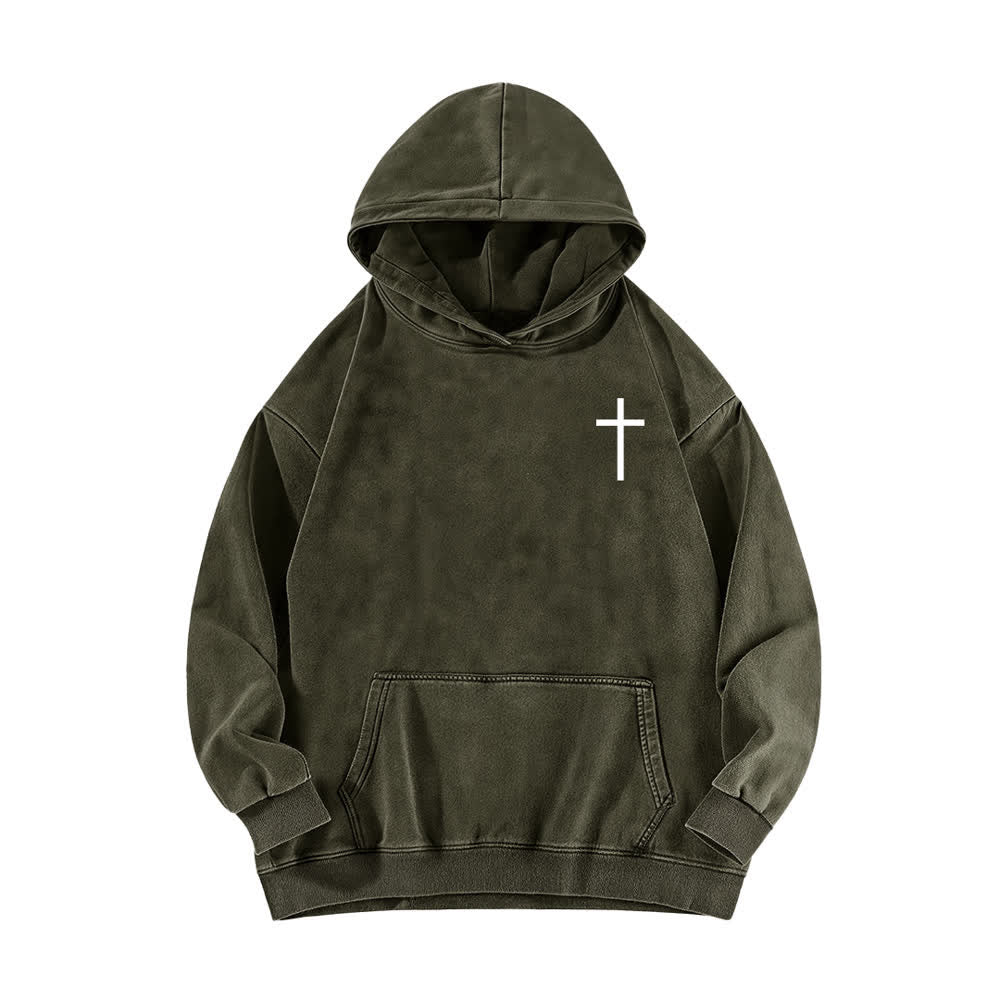 Christianartworkshop Jesus Is King Crown Of Thorns Washed Hoodie - image 11