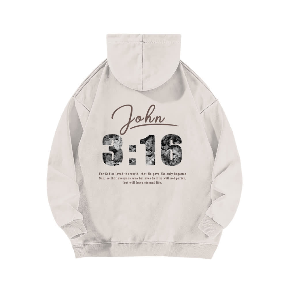 Christianartworkshop John 3:16 Vintage Front And Back Print Washed Hoodie - image 1