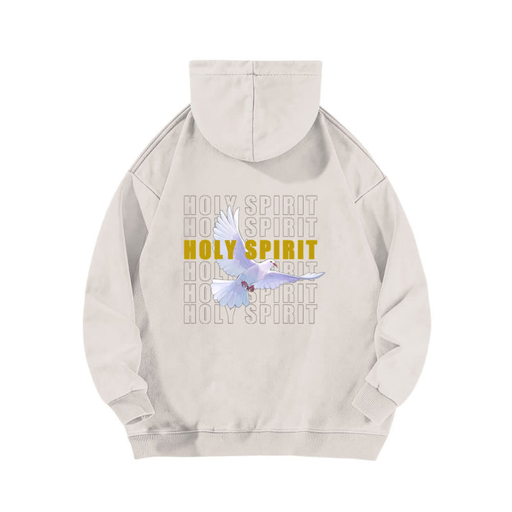 Christianartworkshop Holy Spirit Dove Graphic Oversized Black Washed Hoodie - image 4