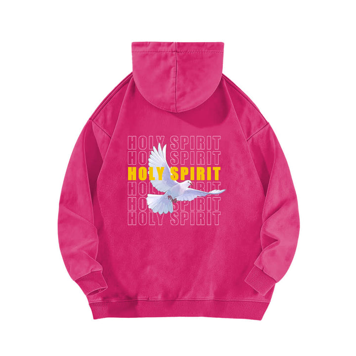Christianartworkshop Holy Spirit Dove Graphic Oversized Black Washed Hoodie - image 16
