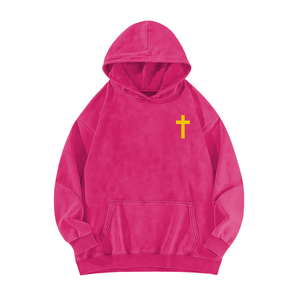 Christianartworkshop Holy Spirit Dove Graphic Oversized Black Washed Hoodie - image 17