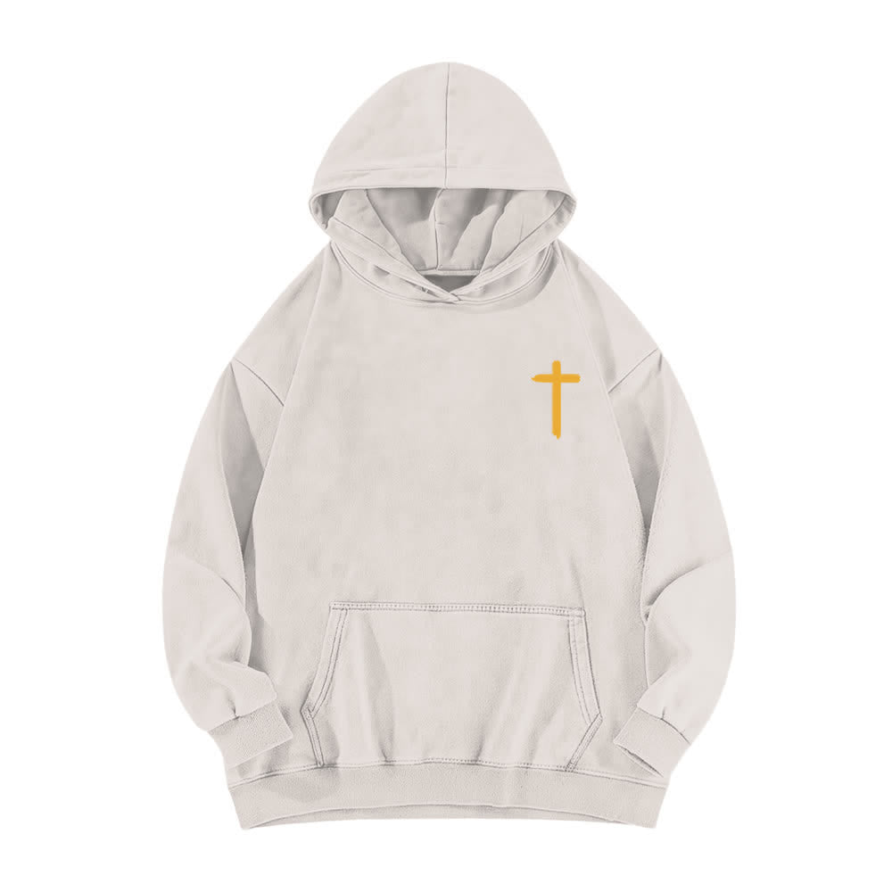 Christianartworkshop Jesus Is King Crown Back Print Washed Hoodie - image 5