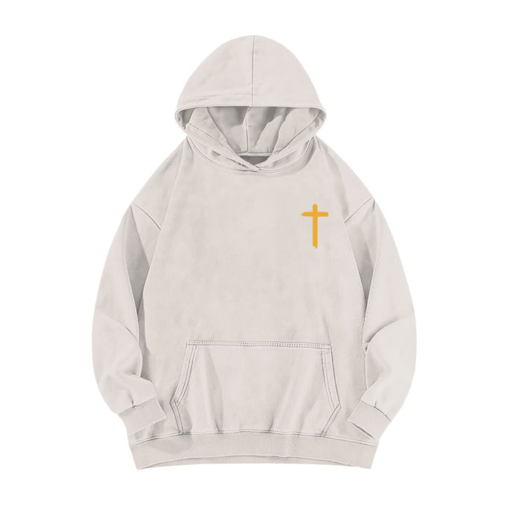 Christianartworkshop Jesus Is King Crown Back Print Washed Hoodie - image 5