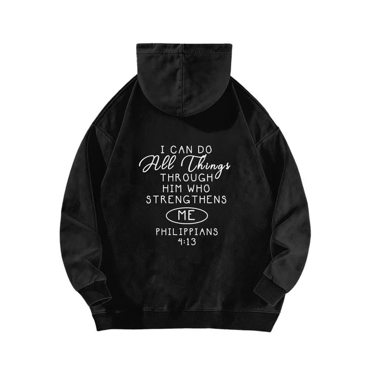 Christianartworkshop I Can Do All Things Cross Chest Washed Hoodie - image 1