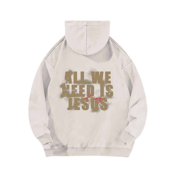 Christianartworkshop Jesus King Front And Back Print Washed Hoodie - image 1