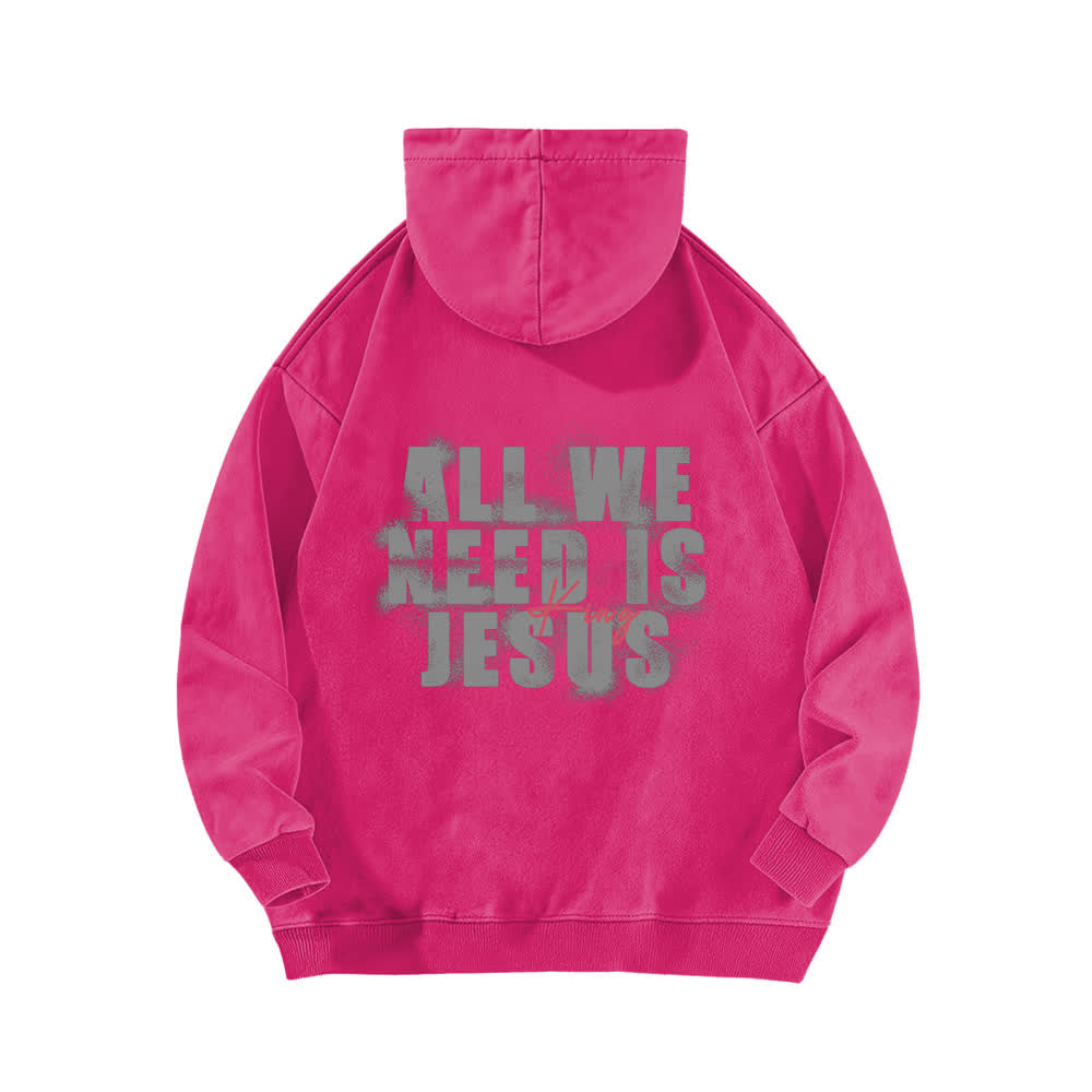 Christianartworkshop Jesus King Front And Back Print Washed Hoodie - image 16