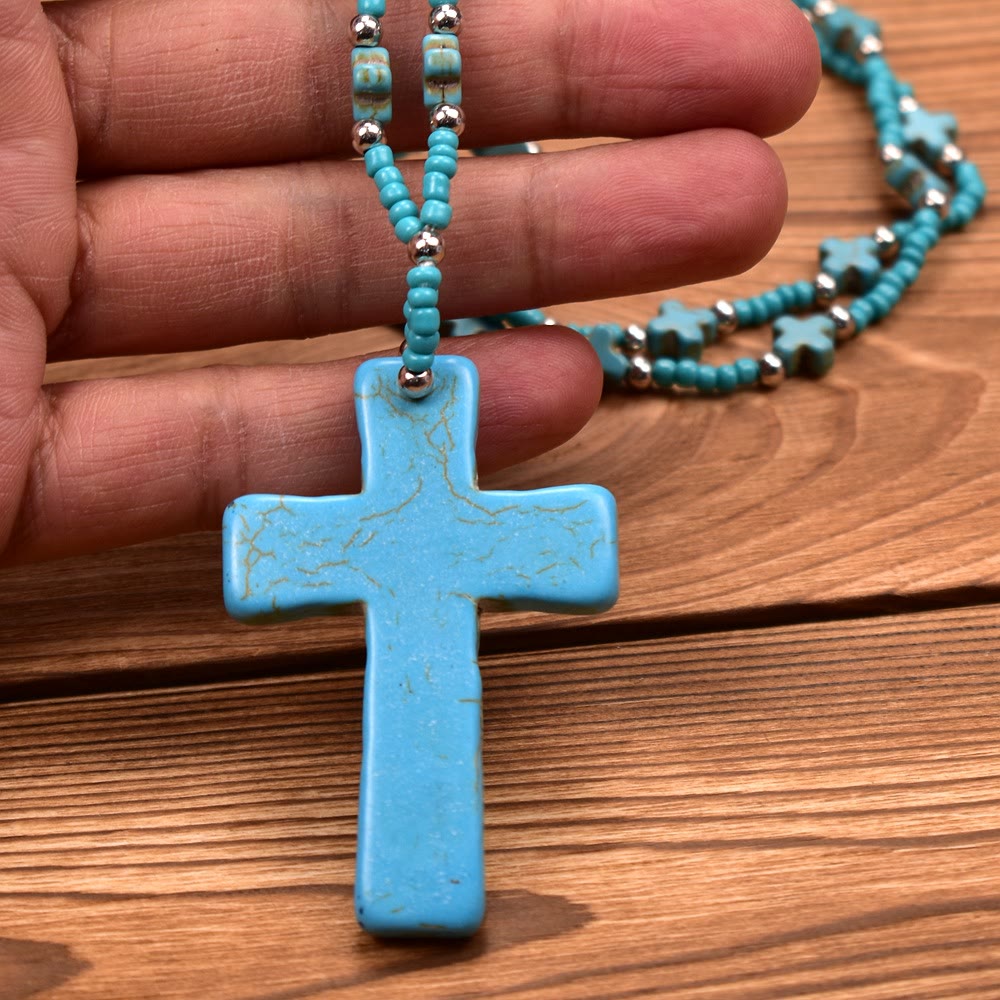 Christianartworkshop Statement Veined Cross Necklace: Symbol of Celestial Blessing - image 3