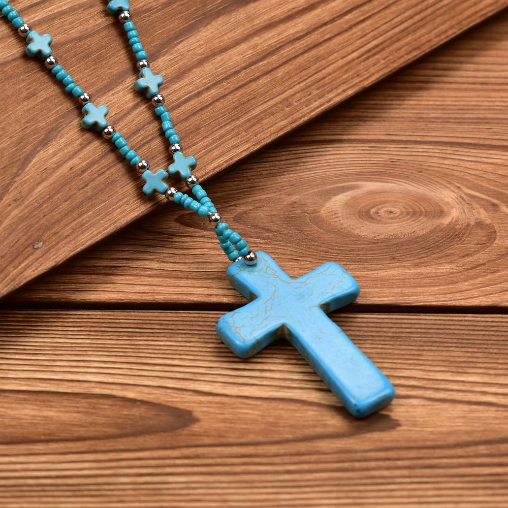 Christianartworkshop Statement Veined Cross Necklace: Symbol of Celestial Blessing - image 1