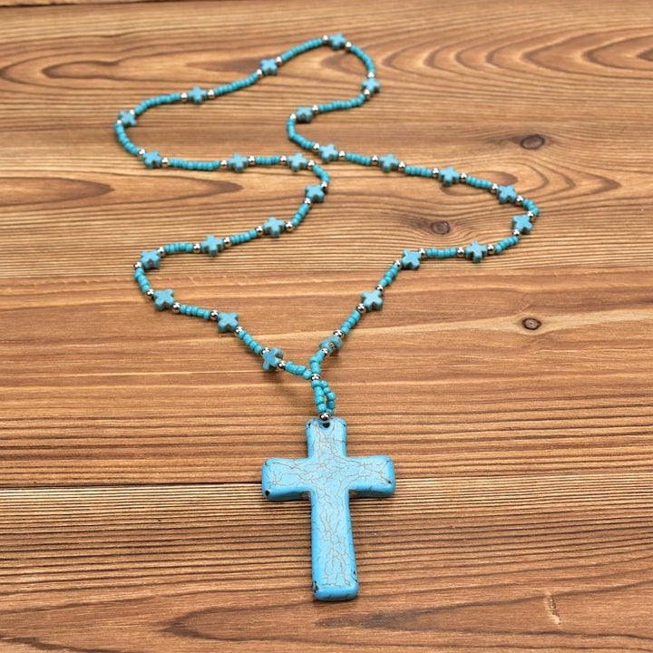 Christianartworkshop Statement Veined Cross Necklace: Symbol of Celestial Blessing - image 2