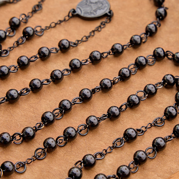 Christianartworkshop Timeless Engraved Medal Rosary & Crucifix: Emblem of Abiding Sacred Devotion - image 2