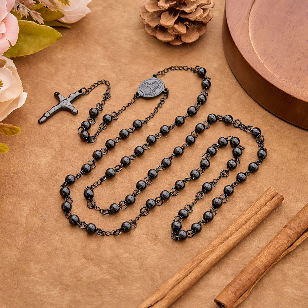 FREE Today: Timeless Engraved Medal Rosary & Crucifix: Emblem of Abiding Sacred Devotion - Crucifix - image 0