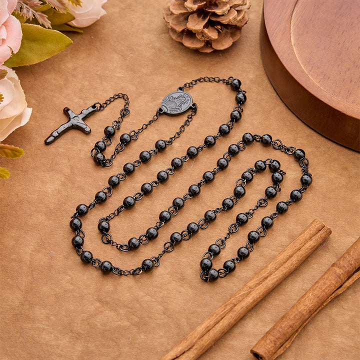 FREE Today: Timeless Engraved Medal Rosary & Crucifix: Emblem of Abiding Sacred Devotion - Crucifix - image 0