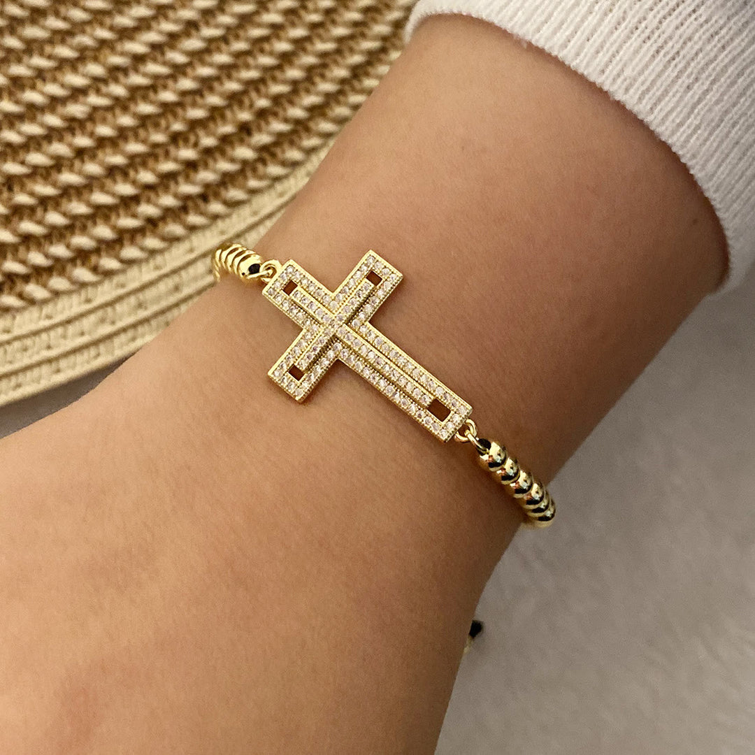 Christianartworkshop Multi‑Style Cross Charm Pull‑Cord Bracelet: Emblem of Abiding Spiritual Grace - D - image 4