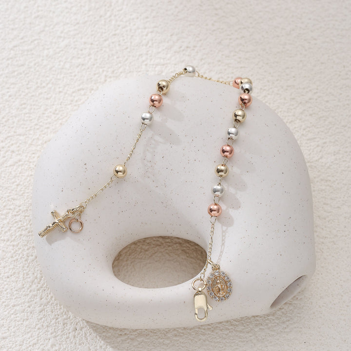 Christianartworkshop rucifix Bracelet with Our Lady & St. Benedict Medal: Emblem of Divine Solace - image 3