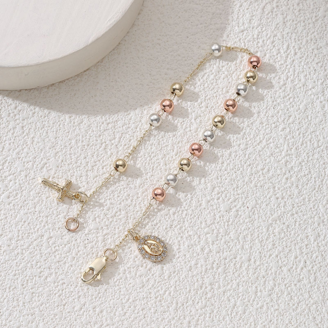 Christianartworkshop rucifix Bracelet with Our Lady & St. Benedict Medal: Emblem of Divine Solace - image 1