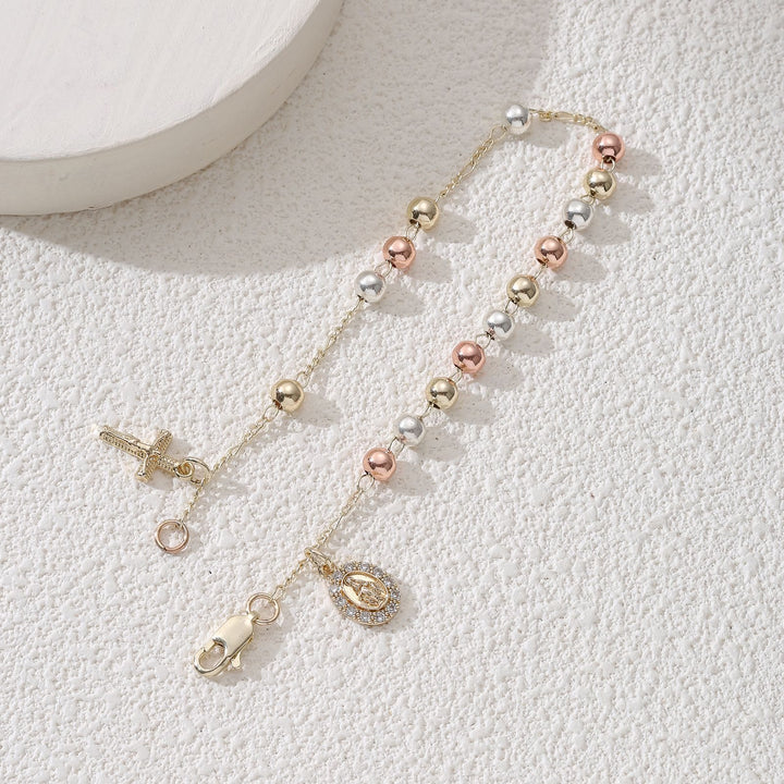 Christianartworkshop rucifix Bracelet with Our Lady & St. Benedict Medal: Emblem of Divine Solace - image 1