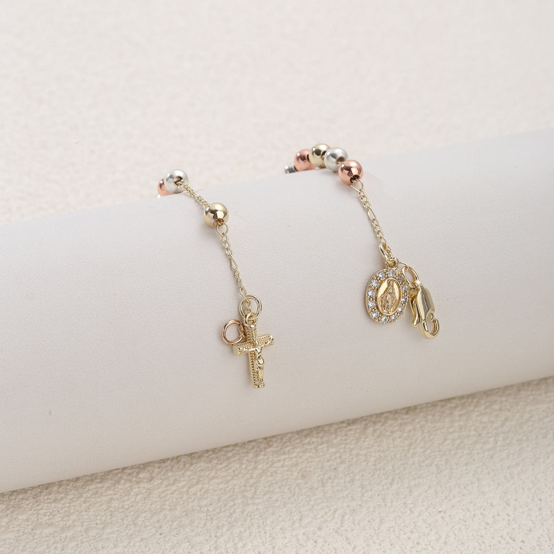 Christianartworkshop rucifix Bracelet with Our Lady & St. Benedict Medal: Emblem of Divine Solace - image 2