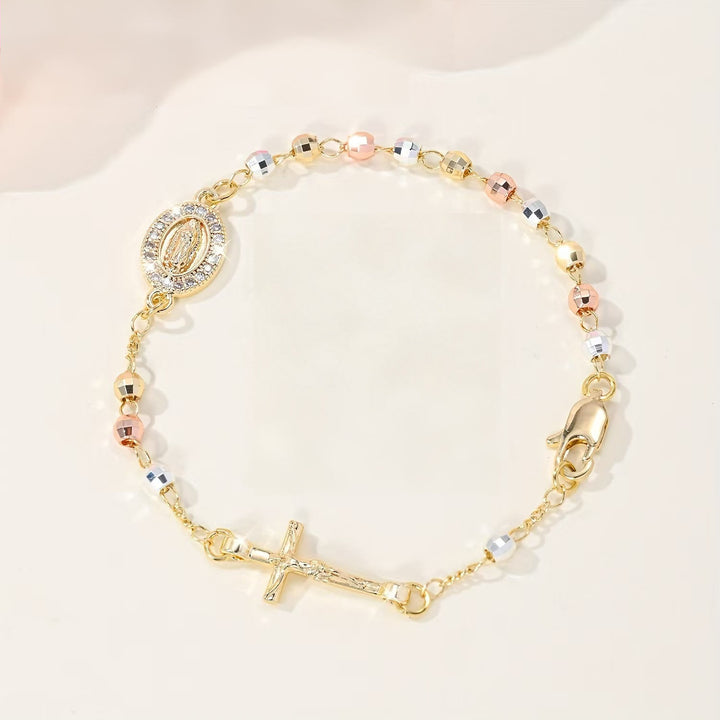 Christianartworkshop rucifix Bracelet with Our Lady & St. Benedict Medal: Emblem of Divine Solace - Our Lady&Crucifix B - image 6