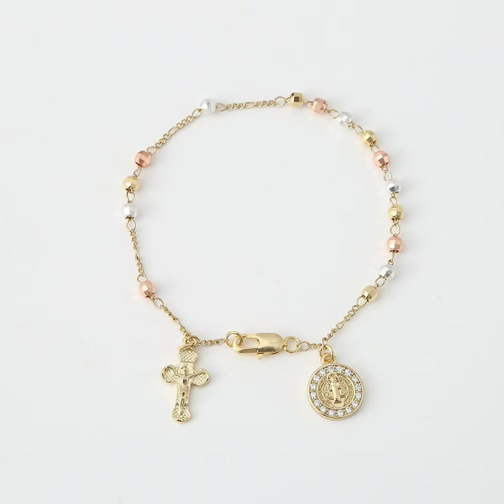 Christianartworkshop rucifix Bracelet with Our Lady & St. Benedict Medal: Emblem of Divine Solace - St. Benedict&Crucifix B - image 7