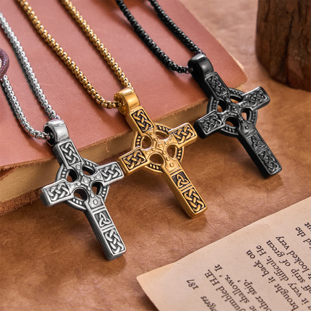 FREE Today: Vintage Celtic Knot Cross Pendant Necklace: Emblem of Enduring Gentle Shelter - image 1